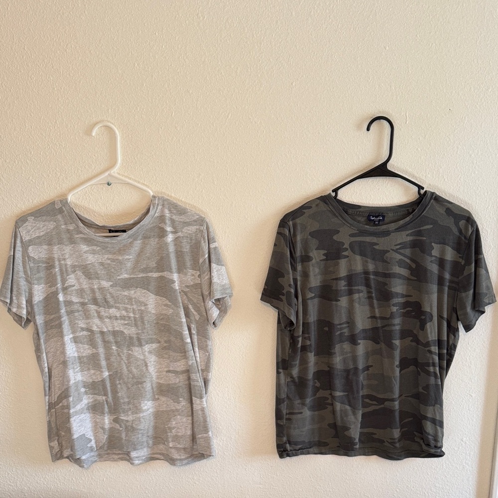Camo T-Shirts - Gray and Green